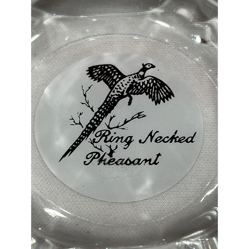 Game Bird Ashtray Set Lot Of 3 Glass‎ Grouse Pheasant Hunting Decor